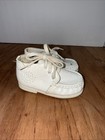 Vintage Buster Brown White Leather Baby Shoes Boots High Top Lace-up Sz 3 1 2