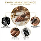 18 Sheets Henna Tattoo Stencils For Women And Girls - 3 9  X 7 8   Black 