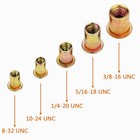 Rivet Nut  100 Pieces 1 4-20unc Carbon Steel Flat Head Rivnut Threaded Insert   
