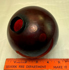 Dark Red Glass Lightning Rod Ball