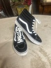 Vans Vintage Skate High Tops Black With White Stripe Lace Up Youth 7 0