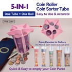 Byteen8 Coin Roller Counter Tube Sorter With Pink Color