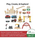 Brio World Cargo Railway Deluxe - Wooden Track Train Set Battery-powered Engine