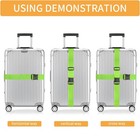 4pack Adjustable Luggage Straps Travel Suitcase Belt Lock Straps For Travel Bags