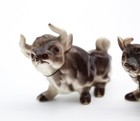 Vintage Lot Of 3 Hagen Renaker Japan Bull Cow Calf Family Miniature Figurines