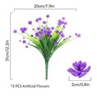 2 4x Artificial Flower Fake Daffodil Plants Decor Outdoor Home Garden Multicolor