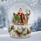 120mm Musical Santa W  Reindeer Snow Globe By San Francisco Music Box Company
