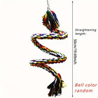 Parrot Hanging Braided Rope Toy Bird Cage Swing Training Accessory 1pc