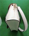 White Tabby 26 Coach White Pebbled Shoulder Bag With Extra Strap And Cherry     