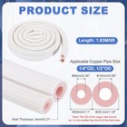 Hvac Copper Pipe Insulation Foam Tube 1 4  1 2  Id Pipes  6ft  White pink