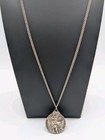 M  De Jean Vintage Sterling Silver St Christopher Protect Us Pendant Charm 27 9g