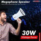 5core Megaphone Bullhorn Speaker 30w Mini Bull Horn Battery Power Megafono 800ft