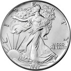 1987 American Silver Eagle Coin - 1 Tube - Twenty 20 Bu Coins In Mint Tube