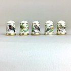 Vintage Complete Franklin Mint 25 Porcelain Thimbles  Peter Barrett Garden Birds