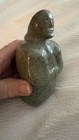 Vintage Hand Carved Soapstone Bust Of Inuit Hunter With Eskimo Art Label