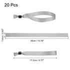 20pcs Cloth Wristbands For Events  Event Wrist Band For Party grey 