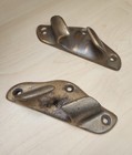 Vintage Pair Of Brass Rope Guide Boat Dock Cleats