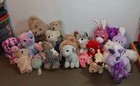 Lot Of 19 Random Plush Dolls Stuffed Animals Dogs Rabbits Bears Pre-owned 