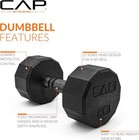 Cap Barbell Coated Dumbbell Weight 12-sided Black Handle 20 Lbs Dumbbell Single