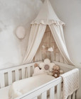 Wonder Space Kids Bed Canopy With Ruffles  Pastel Neutral Color For Boys   Girls