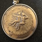 Vintage 1970 s Zodiac Gemini Medallion Pendant Necklace