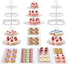 12pcs Dessert Table Display Set  Cupcake Stand  3-tier Cup Cake Tower Stands    