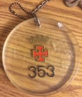 Hotel Keyring Set Room 353 Skeleton Key   Fob- 353 Casa Manach Vintage Keychain