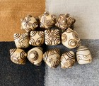 Set Of 12  Peruvian Chumpi Khuya Stones - Hand Carved From Alabaster   Free Ande