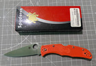 Spyderco Endura 4 Flat Ground Vg10 Satin Plain Blade Orange Frn Handles C10fpor