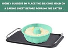 10 Inch Silicone Cake Pan For Bundt 12 Cups Nonstick Fluted Tube Pan For Cake   