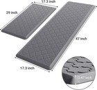Kitchen Mat  2 Pcs  Cushioned Anti-fatigue Floor Mat  Waterproof Non-skid Ergono