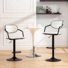 Bar Stools Set Of 2  Adjustable Counter Height Barstools With Back And Arm  Swiv