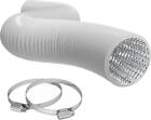 6  Air Duct - 25 Ft Long  White Flexible Ducting With 2 Clamps  4 Layer Hvac