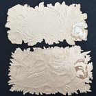 2 Antique Victorian Ornate Embossed Diecut Calling Cards  Dove Verse