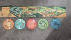 1956 Disneyland A Mattel Musical Map 5 Cardboard Records 78 Rpm Vintage Set