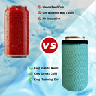 6 Pack 16 Oz Standard Can Cooler Sleeves Insulated Reusable Beer Can Holder   