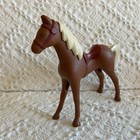 Vintage Little Tikes Dollhouse Stable Brown Horse W brown Saddle 6    Replacement