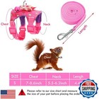 Satinior 2 Pieces Small Hamster Harness And Leash Set  Guinea Pig Clothes Wit
