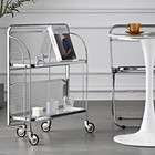 Bar Rolling Dining Car Trolley Cart Serving Cart Folding Home Cart Storage Glass