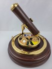 Working  Wind-up Wood-brass Moving Kaleidoscope Wheel   Music Stand 