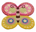 Hand Tufted Design Wool Area Rug For Kids Room Butterfly Rug