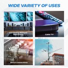 4 Way Tv Splitter 5-2300 Mhz Coax Cable Adapter For Rg59 Rg6 Hdtv Satellite