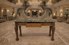 Scottish Whytock   Reid Console Table Pair     Mahogany Verde Antico Marble C1900