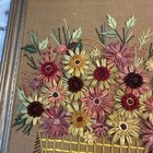 Vintage Crewel Embroidery Completed Bucilla    indian Summer    Framed Wall Hanging