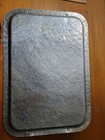 Vintage Hammered Aluminum Tulip Tray By Rodney Kent Hand Wrought 16 x 11 5 