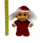 8  Vintage Russ Berrie Christmas Red Santa Claus Elf Outfit Big Vinyl Troll Doll