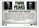 Twin Peaks 2019 Archives Limited Series Event Relationship Insert Card L40