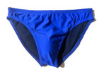 New Speedo Power Flex Eco Men Royal Blue Logo Swim Bikini Brief Swimsuit Sz 36