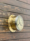 Schatz Original Brass Key Winding Mechanical Ships Bell Clock - Made In Germany