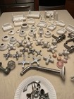 Mixed Lot 55 Antique Porcelain Chrome Bathroom Knobs Sink Shower Fixtures Parts